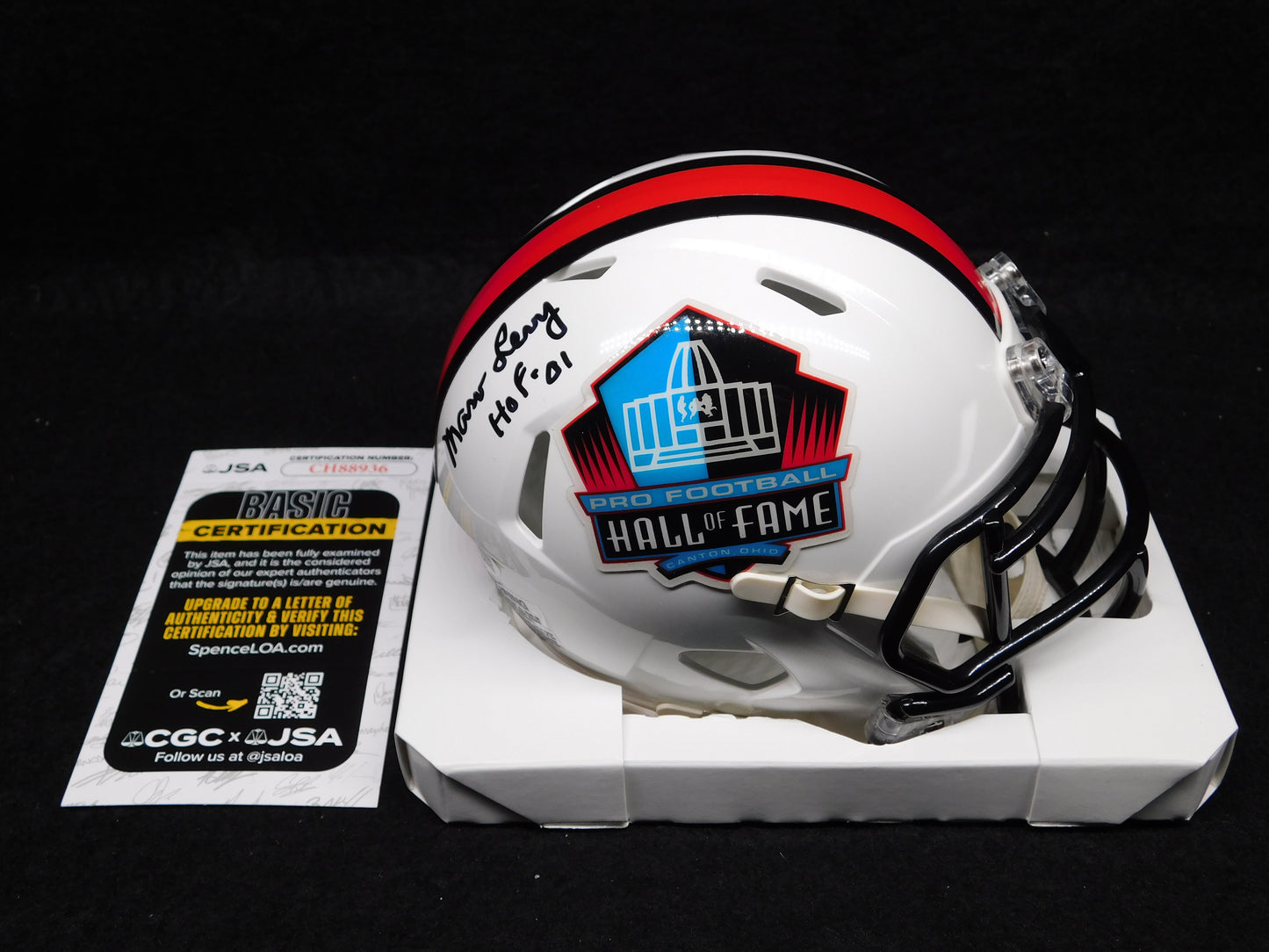 Marv Levy Signed Autographed Hall of Fame Speed Mini Helmet HOF 01 Buffalo Bills JSA COA