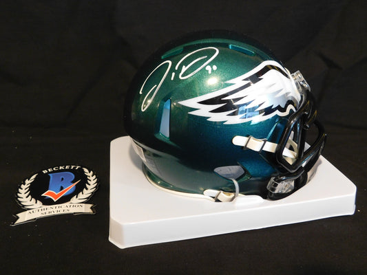 Jordan Davis Signed Autographed Philadelphia Eagles Speed Mini Helmet BAS COA