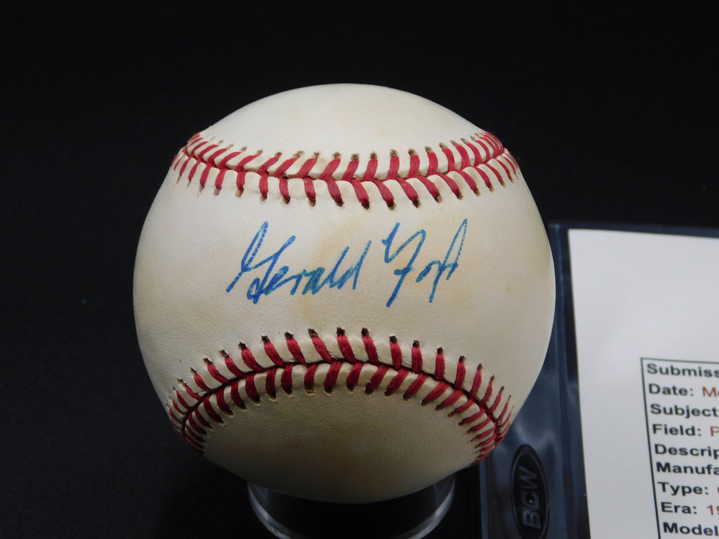 President Gerald Ford Signed Offcial Bobby Brown American League Baseball JSA LOA