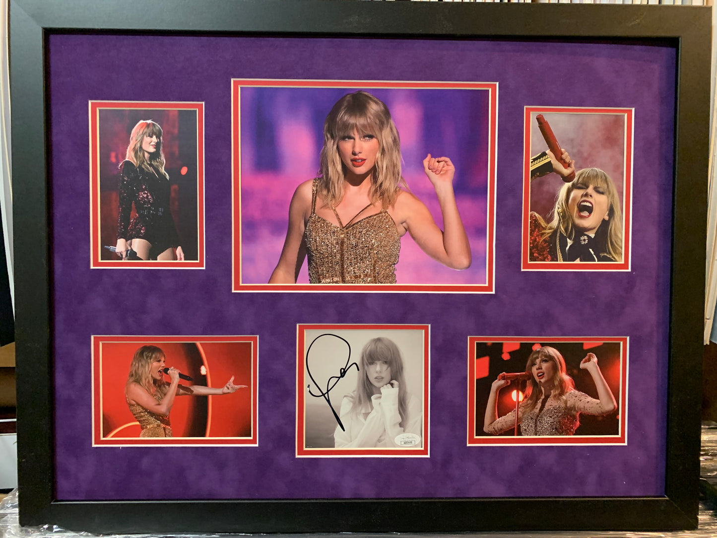 Taylor Swift Signed Autographed Purple Framed The Tortured Poet Album CD Insert JSA COA