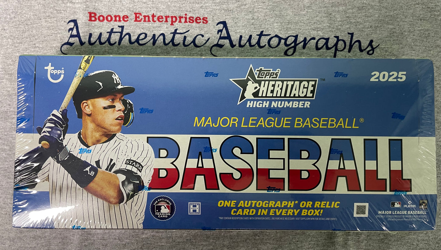 2025 Topps Heritage High Number Baseball Hobby Box 1 Auto Or Relic Sealed