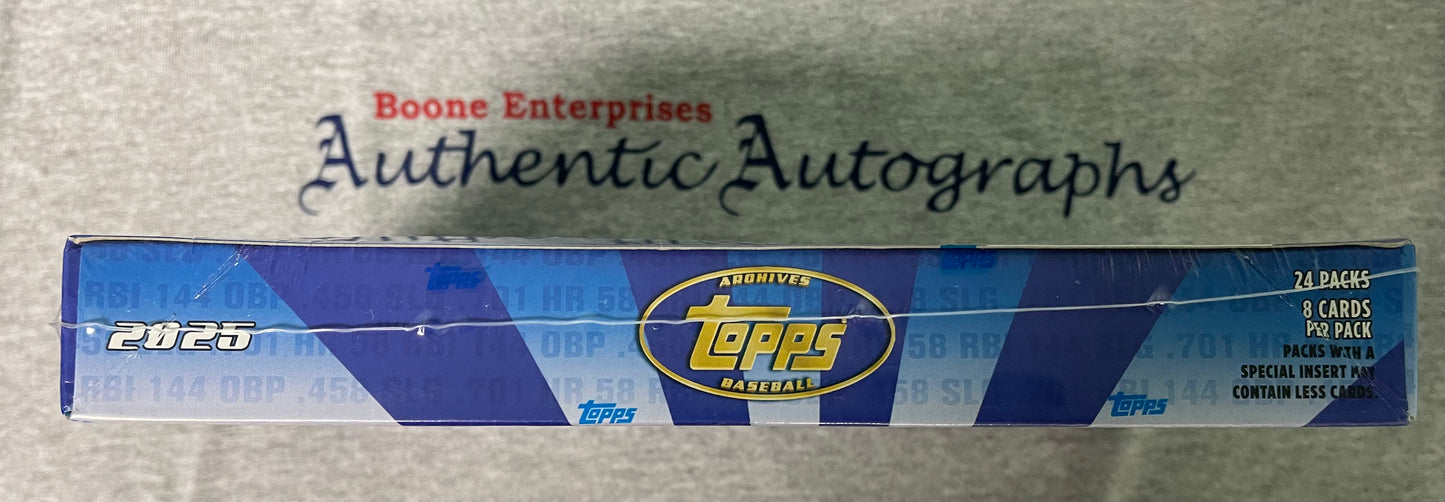 2025 Topps Archives Hobby Box Sealed 2 Guaranteed Autographs 192 Cards