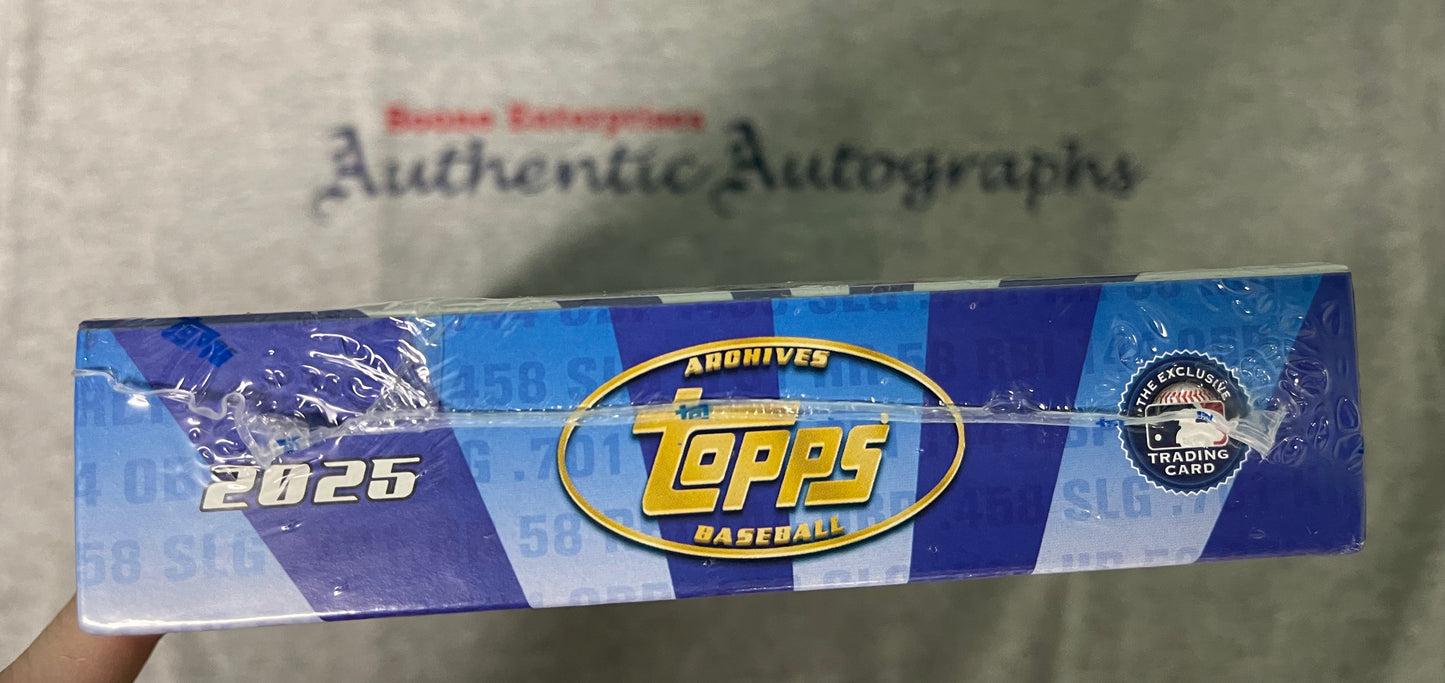 2025 Topps Archives Hobby Box Sealed 2 Guaranteed Autographs 192 Cards