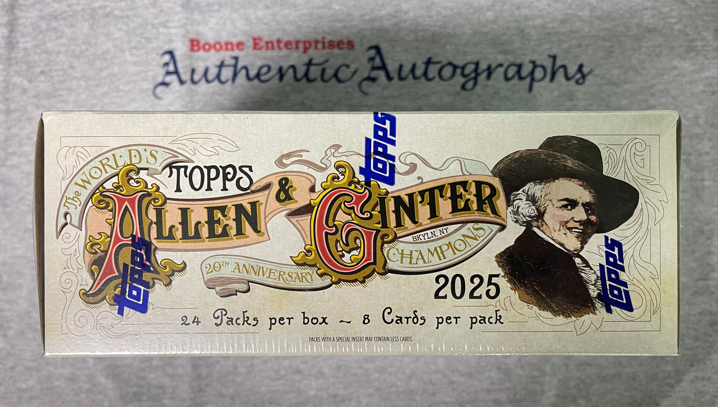 2025 Topps Allen & Ginter Baseball Hobby Box Sealed 192 Cards 2 Hits
