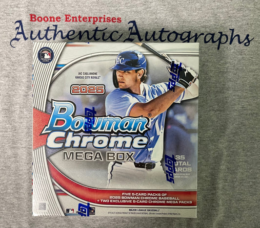 2025 Bowman Chrome Mega Box Baseball Sealed Mega Packs 35 Cards Caglianone