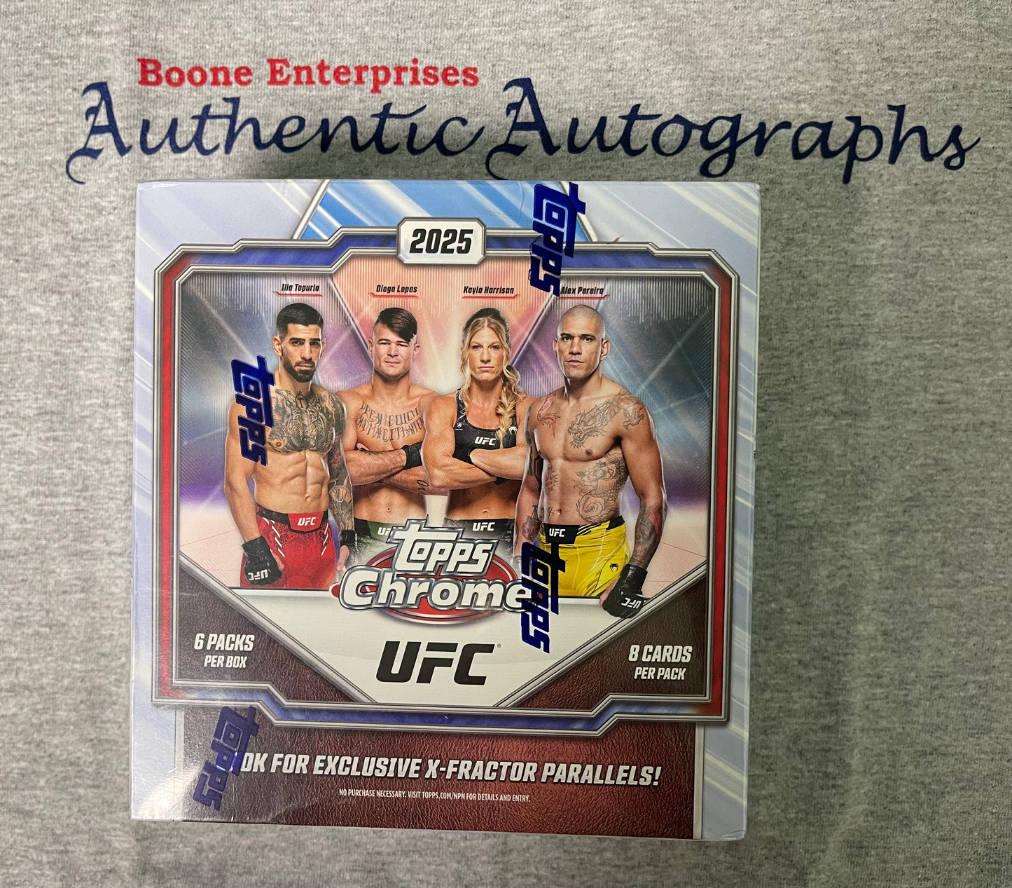 2025 Topps Chrome UFC Mega Box Sealed QTY Topuria, Pereira, Harrison 42 Cards