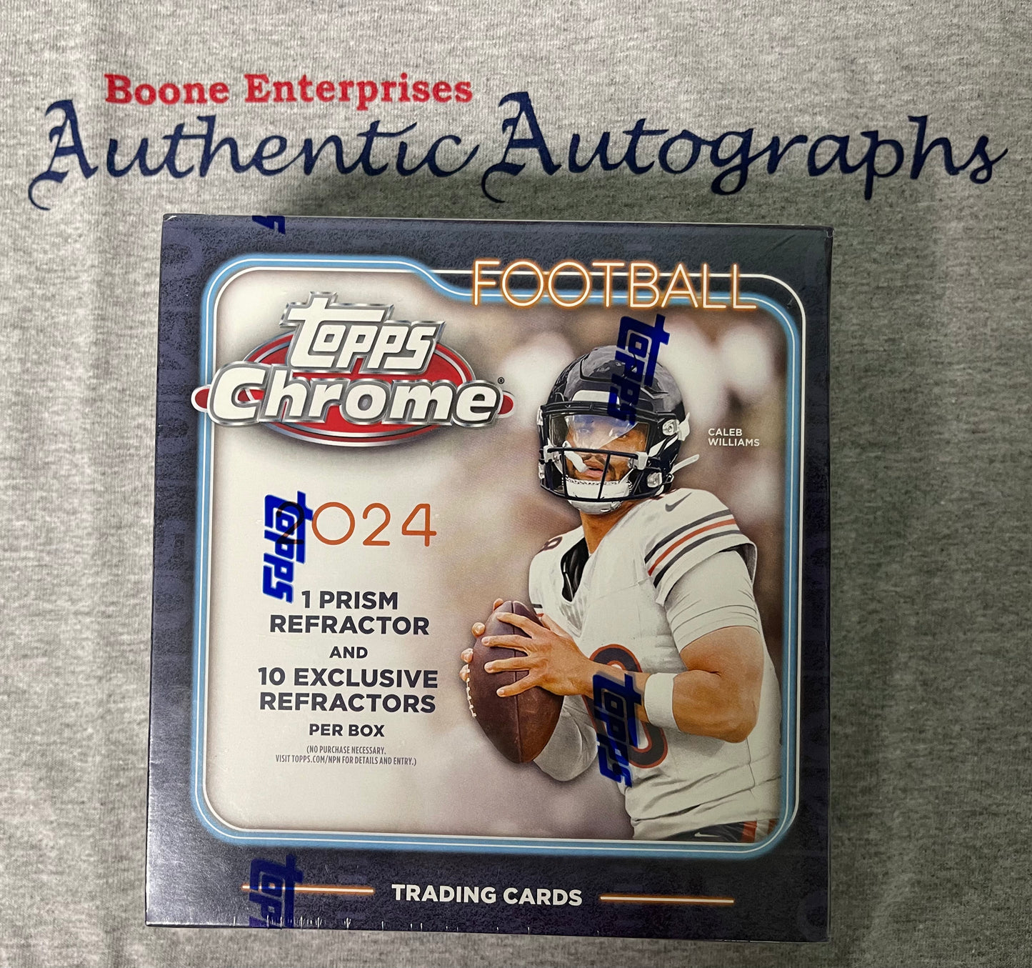 2024 Topps Chrome Football Mega Box Sealed 42 Cards Caleb Williams Drake Maye
