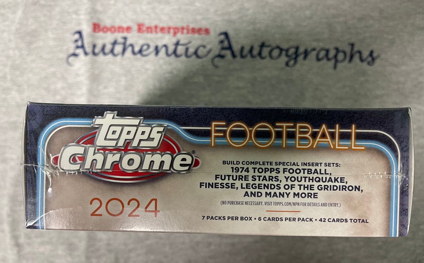 2024 Topps Chrome Football Mega Box Sealed 42 Cards Caleb Williams Drake Maye
