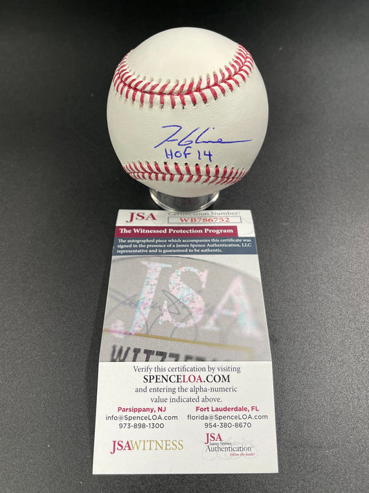 Tom Glavine Signed/Autographed Rawlings OMLB Baseball Inscribed "HOF 14"  JSA