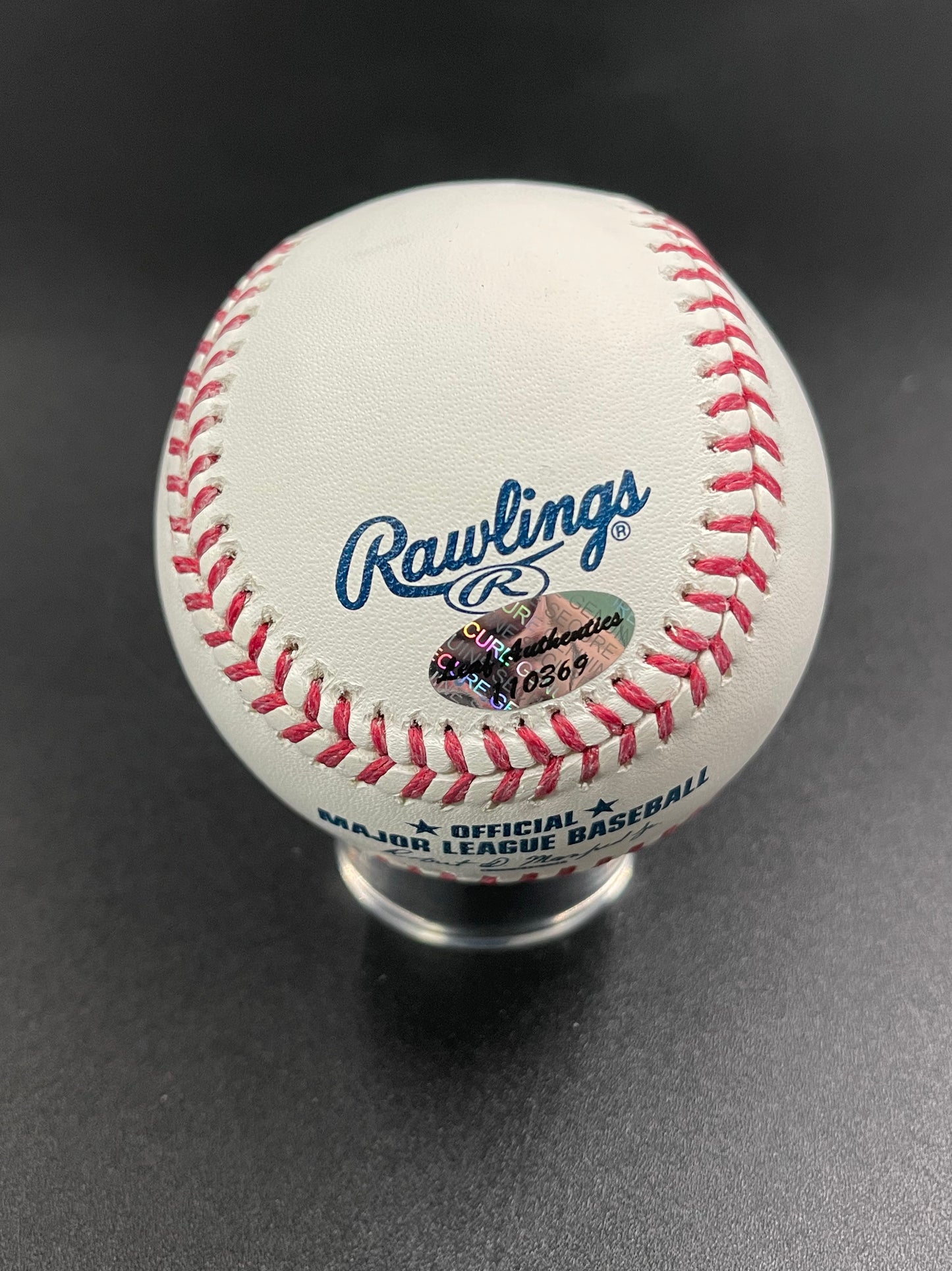 Ricky Henderson Signed/Autographed Rawlings OMLB Baseball Leaf COA Athletics