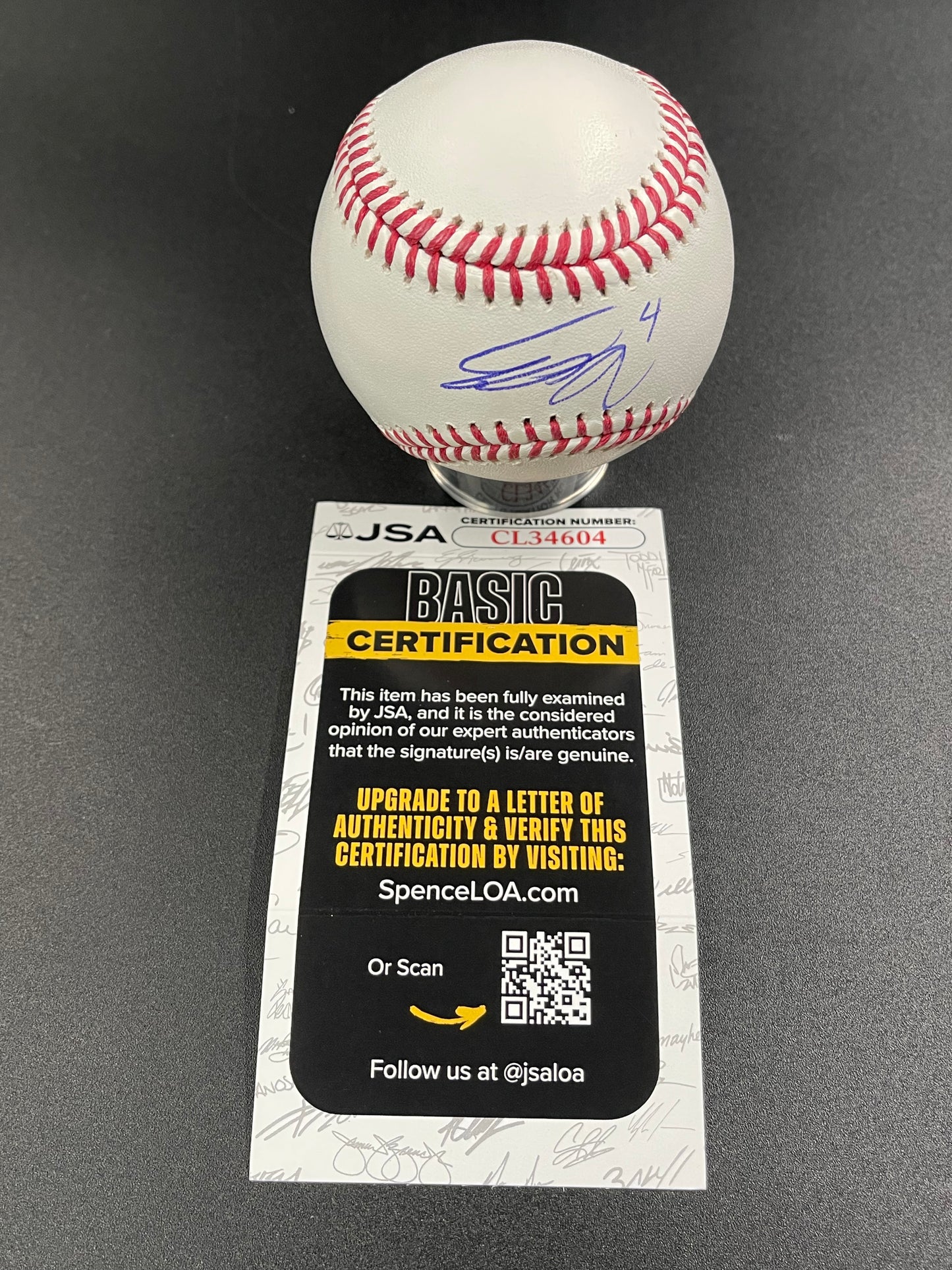 Pete Crow Armstrong Signed/Autographed Rawlings OMLB Baseball JSA COA Cubs