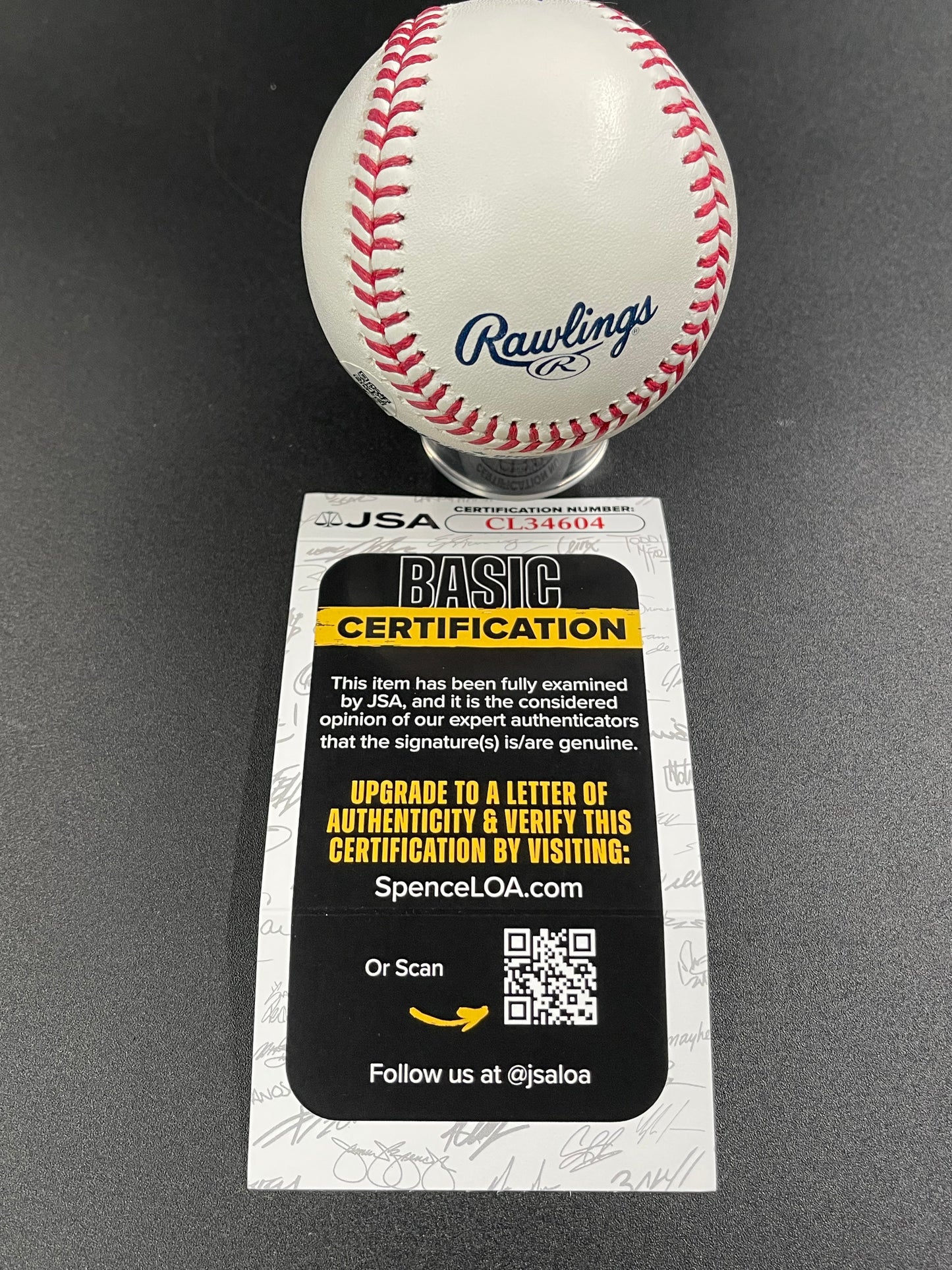 Pete Crow Armstrong Signed/Autographed Rawlings OMLB Baseball JSA COA Cubs