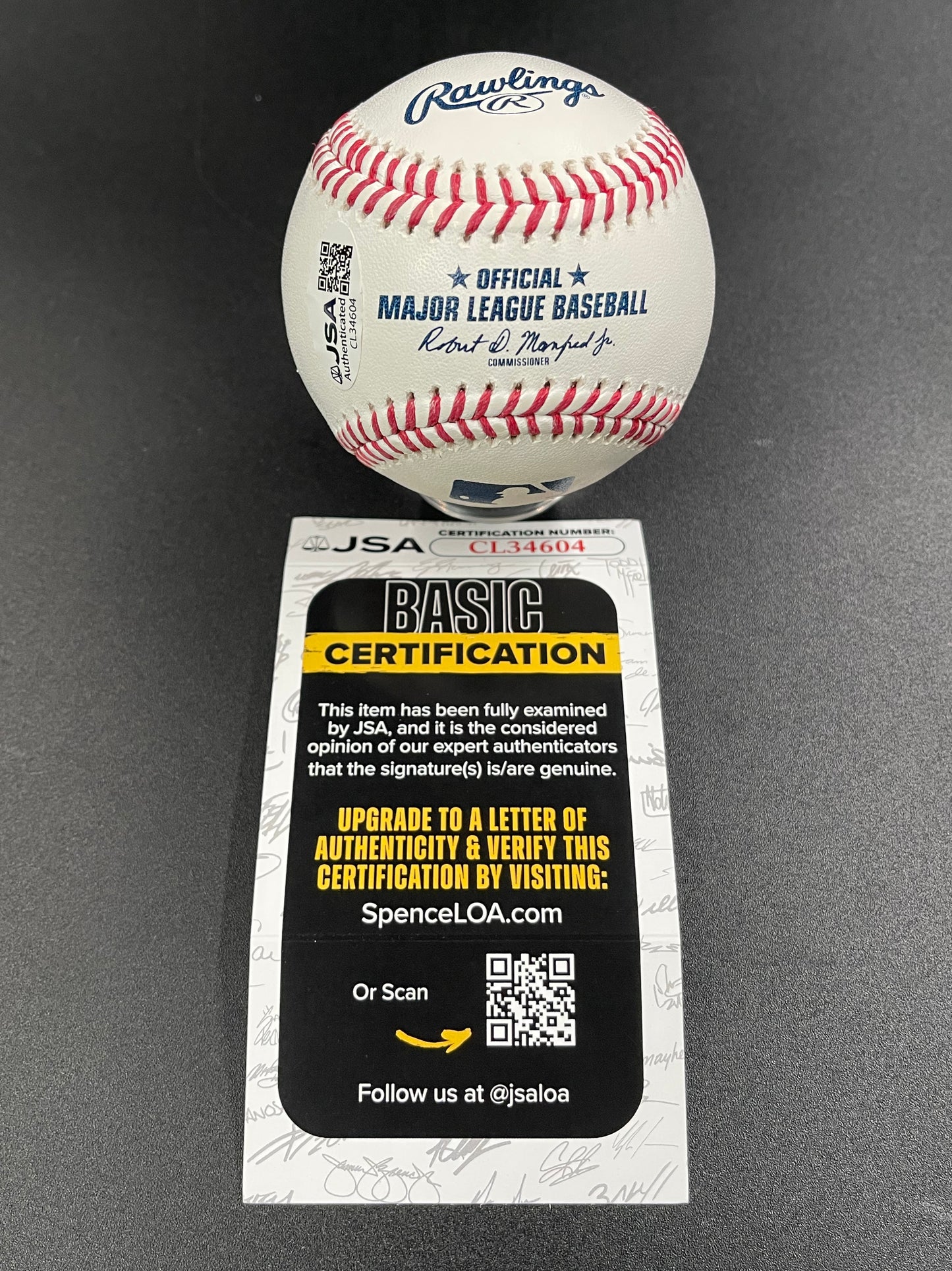 Pete Crow Armstrong Signed/Autographed Rawlings OMLB Baseball JSA COA Cubs