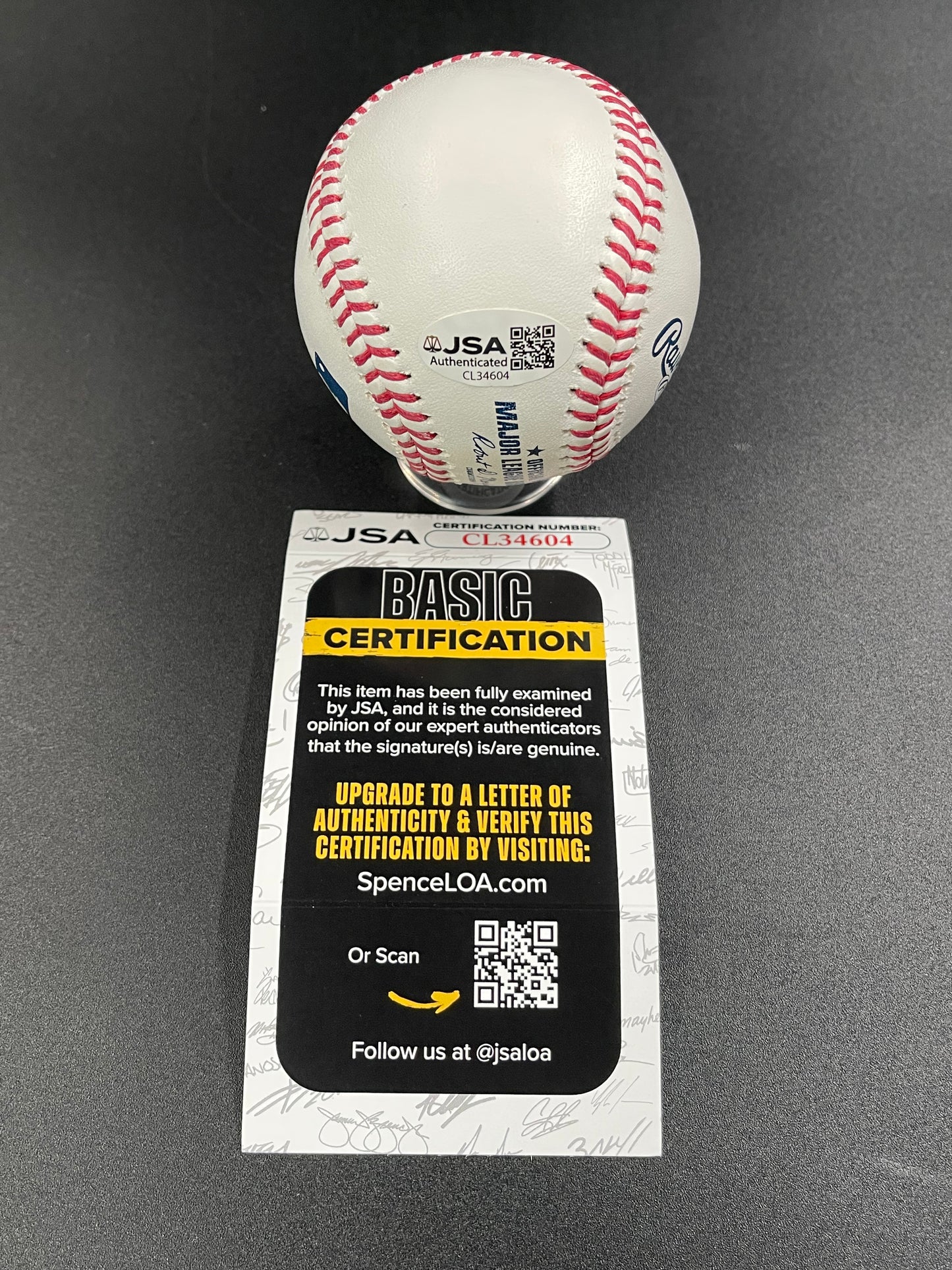 Pete Crow Armstrong Signed/Autographed Rawlings OMLB Baseball JSA COA Cubs