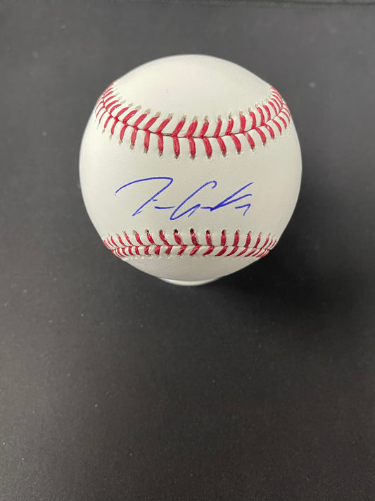 Tim Anderson Signed/Autographed Rawlings OMLB Baseball Fanatics COA Angels