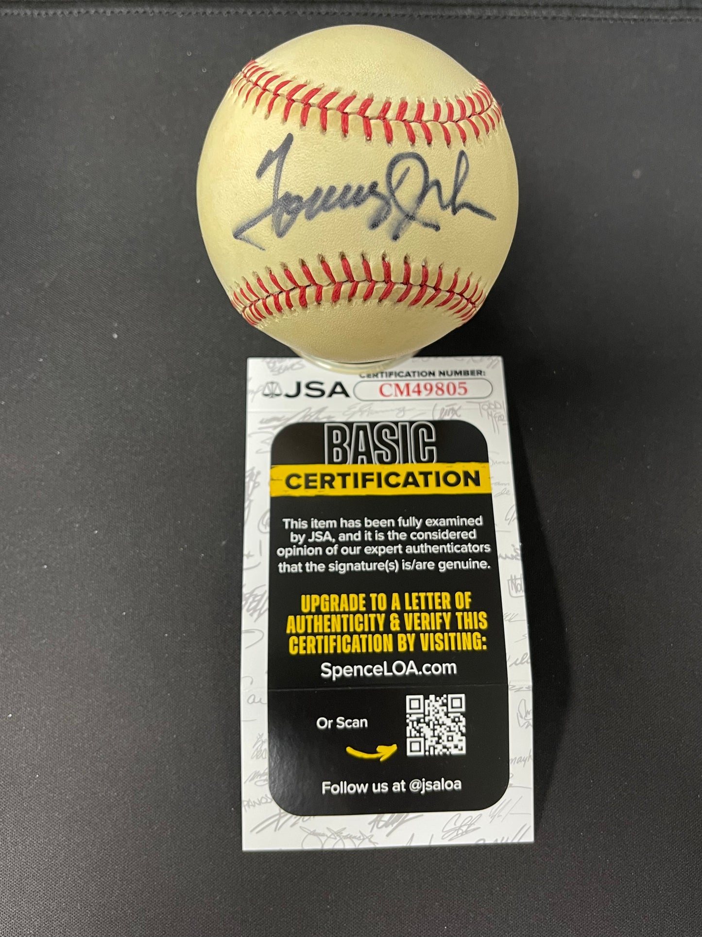 Tommy John Signed/Autographed Rawlings OMLB Baseball JSA COA