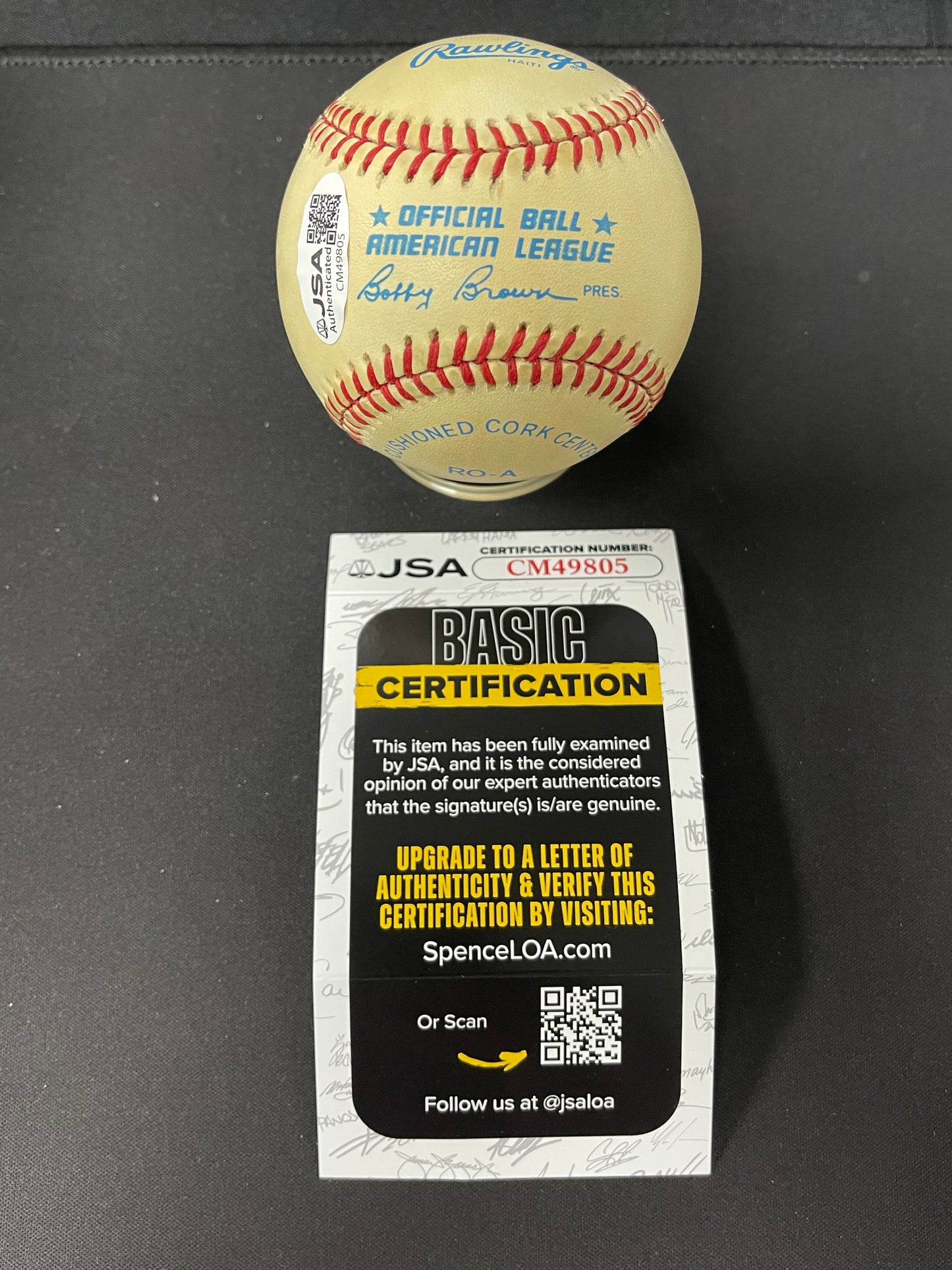 Tommy John Signed/Autographed Rawlings OMLB Baseball JSA COA
