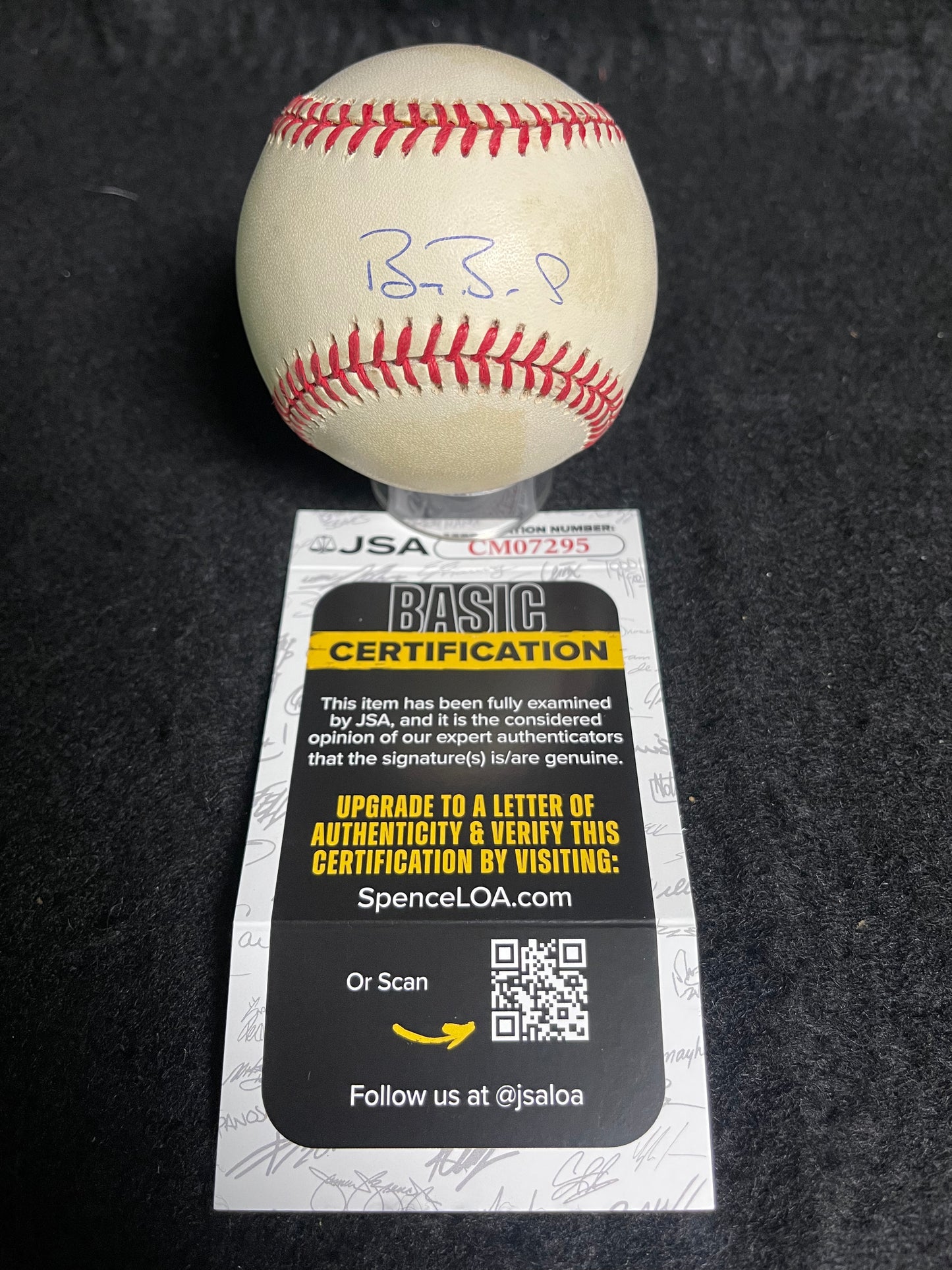 Barry Bonds Signed Autographed Rawlings ONL Leonard Coleman Baseball JSA COA
