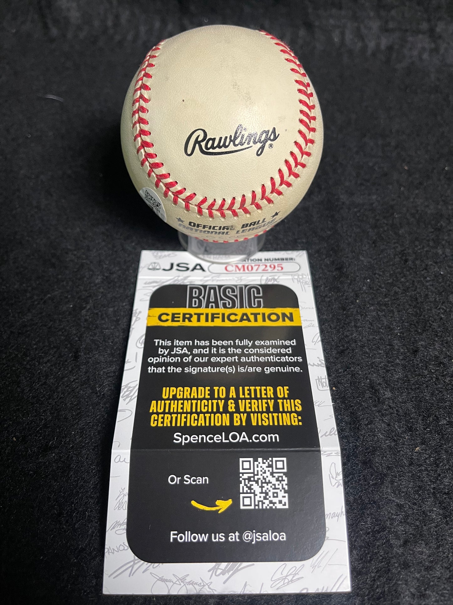 Barry Bonds Signed Autographed Rawlings ONL Leonard Coleman Baseball JSA COA