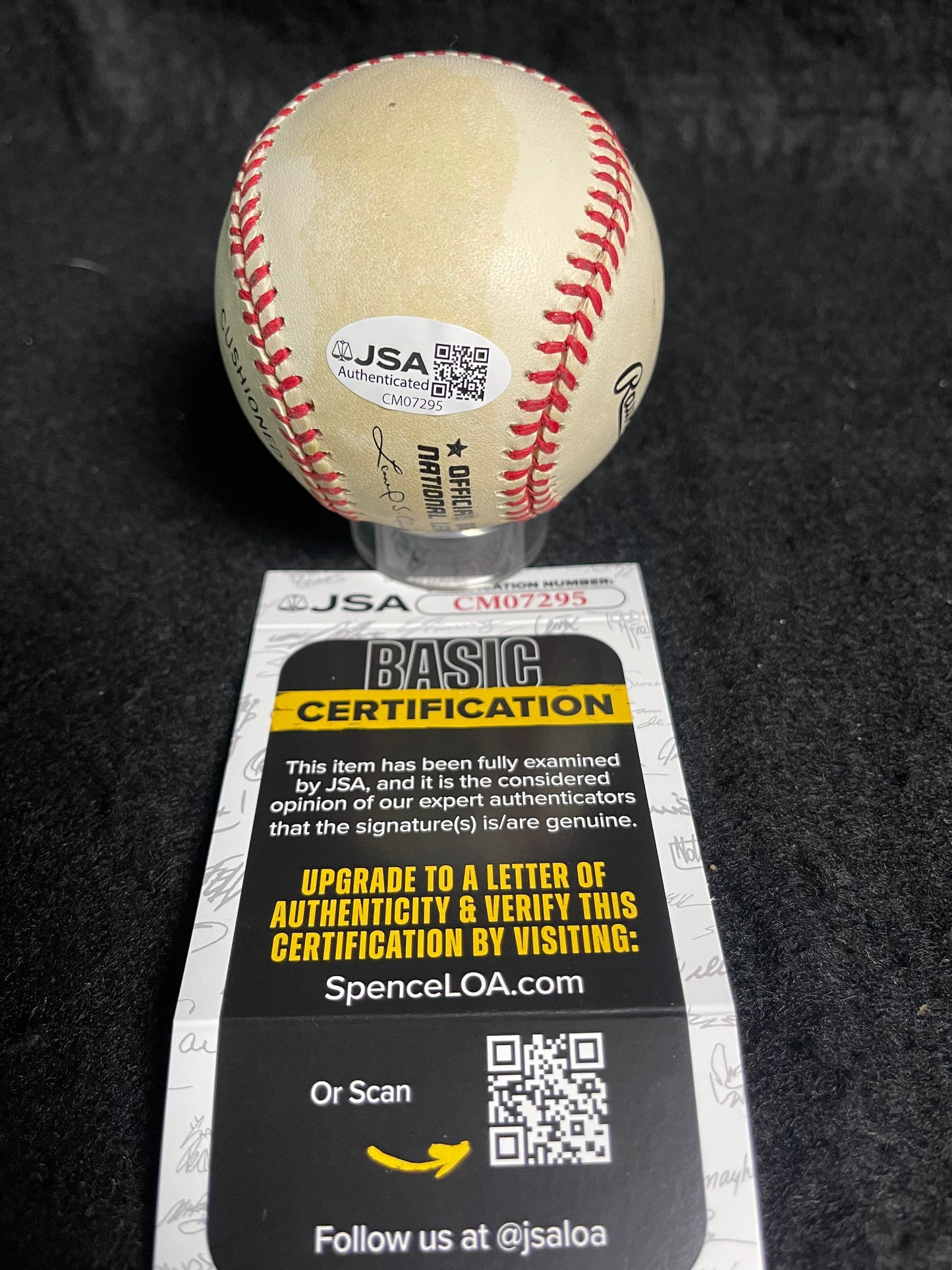 Barry Bonds Signed Autographed Rawlings ONL Leonard Coleman Baseball JSA COA