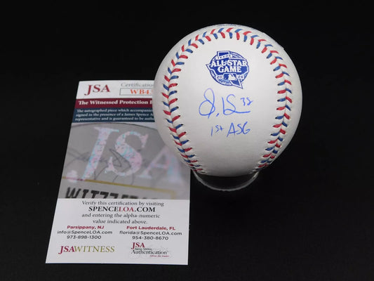 Steven Kwan Signed Autographed 2024 All Star Game Logo Baseball 1st ASG Cleveland Guardians JSA COA