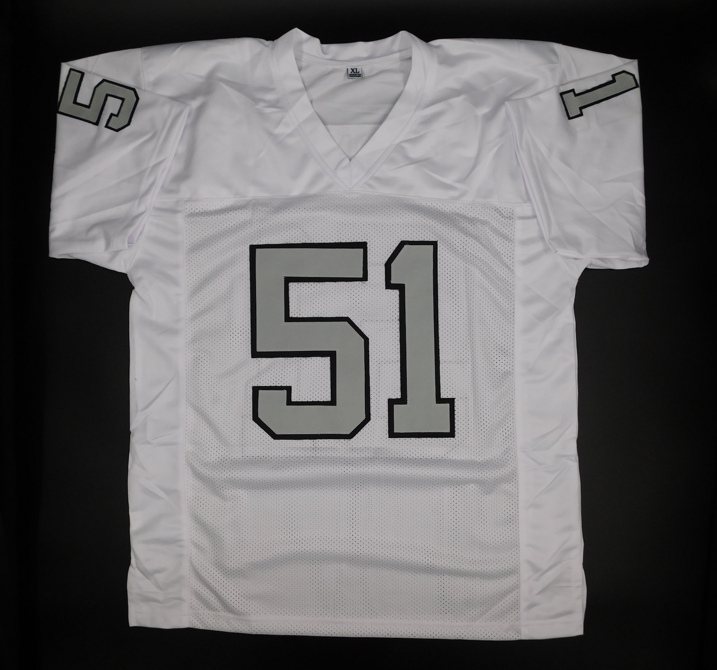 Malcolm Koonce Signed Autograph Raiders Just Win Baby White Football Jersey JSA COA