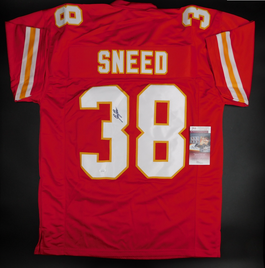 L'Jarius Sneed Signed Autographed Kansas City Chiefs Red Football Jersey JSA COA