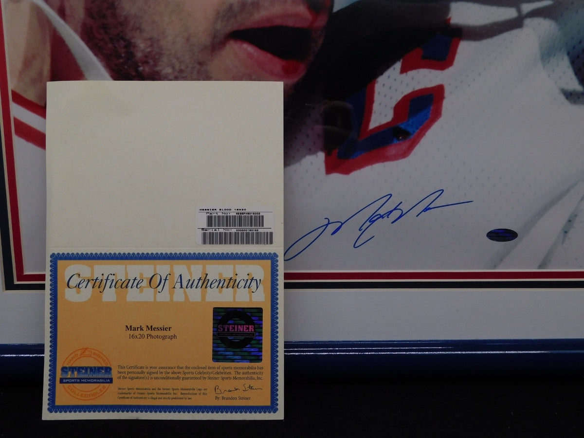 Mark Messier Signed Autographed Framed 16x20 Photo New York Rangers Steiner COA