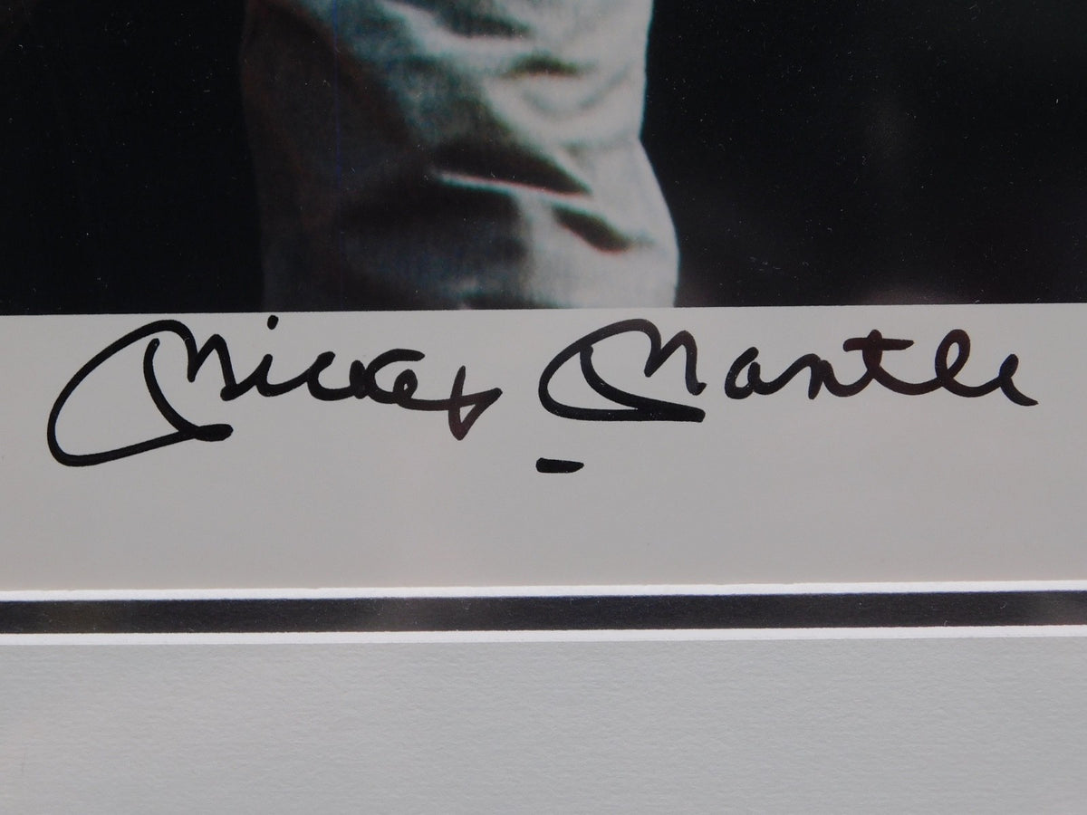 Mickey Mantle Signed Autographed Framed Neil Leifer Photo UDA COA Yankees