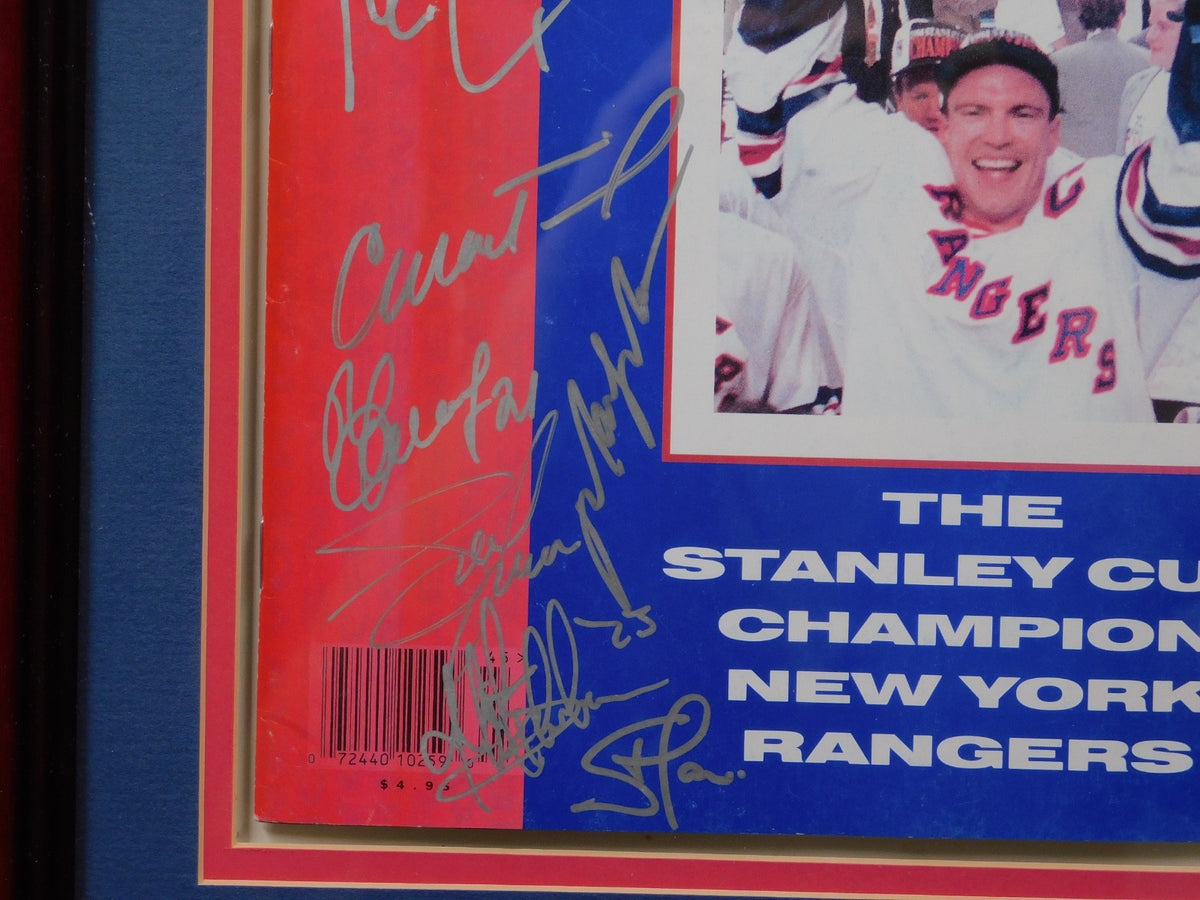 Rangers Team Signed Framed 1994 Stanley Cup Sports Illustrated Steiner COA
