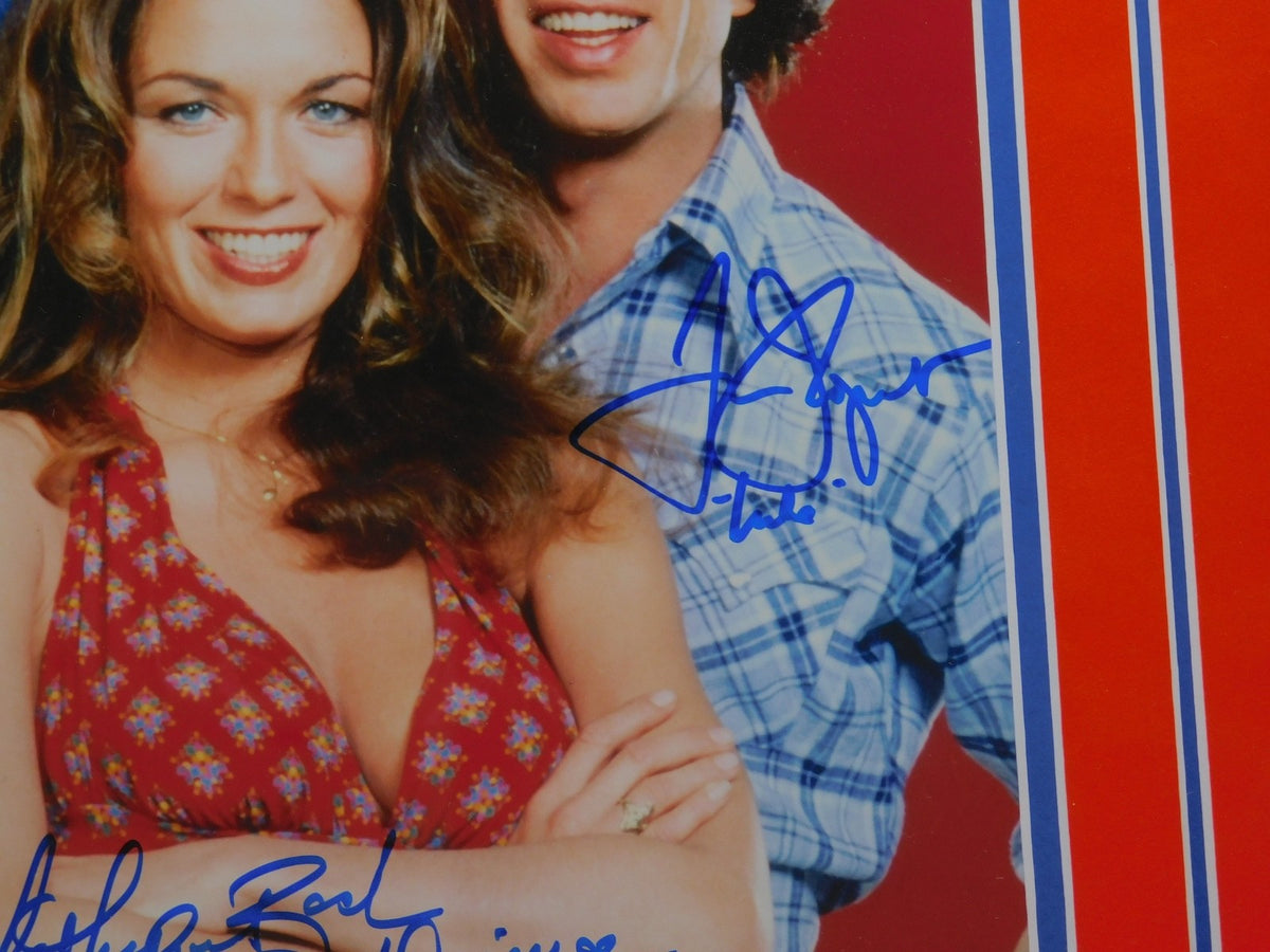 The Dukes Of Hazard Cast Signed Framed 11x14 Photo Schneider, Wopat,Bach JSA COA