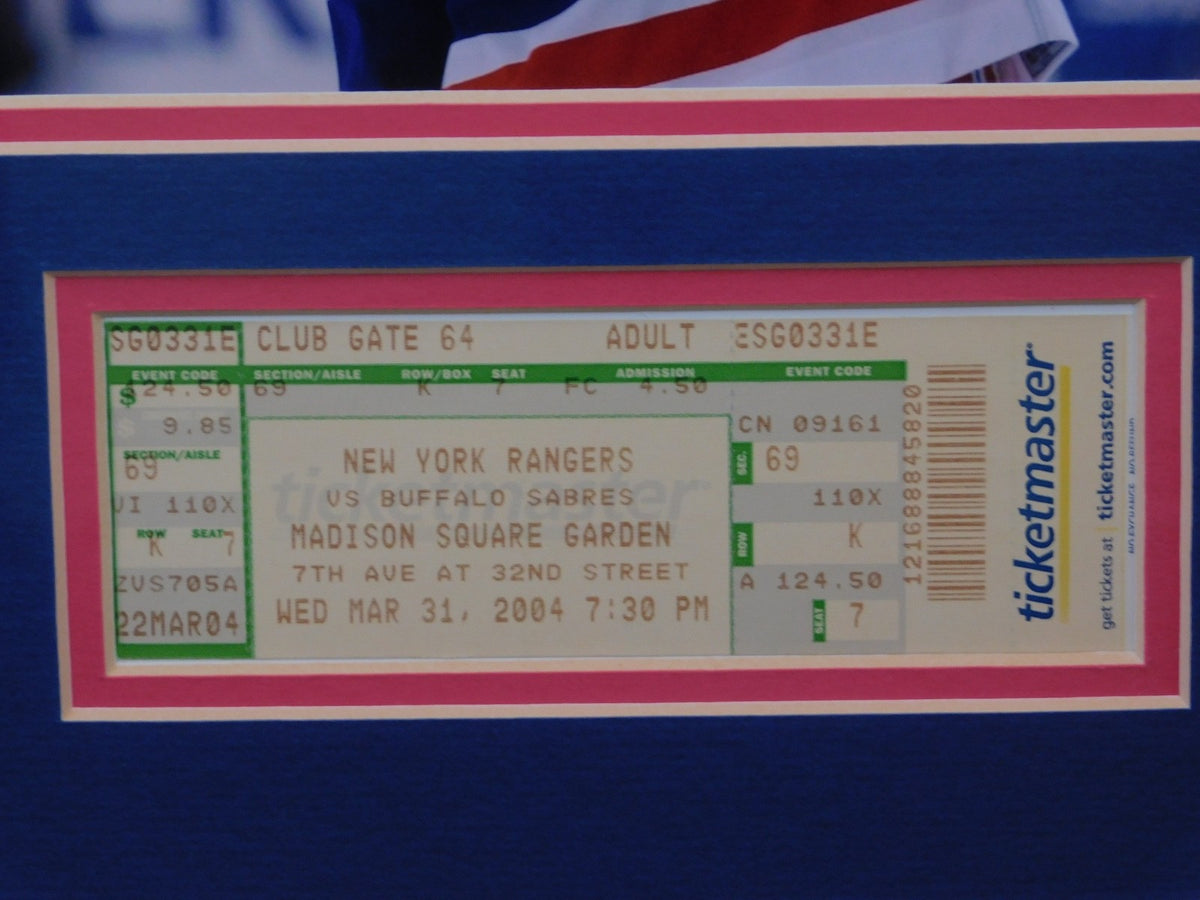Mark Messier Signed Inscribed Final Game Ticket Framed 8x10 Photo Steiner COA