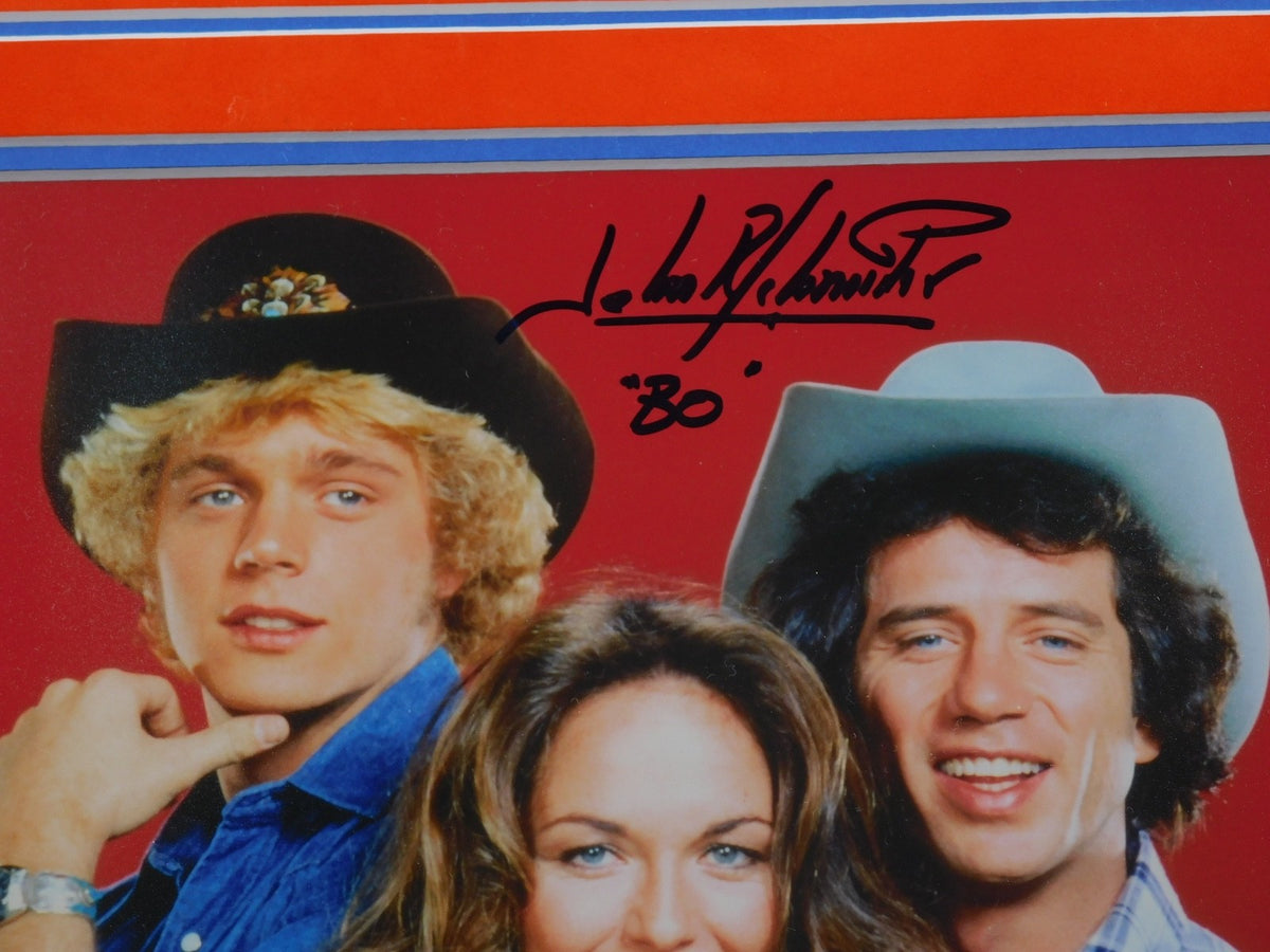 The Dukes Of Hazard Cast Signed Framed 11x14 Photo Schneider, Wopat,Bach JSA COA