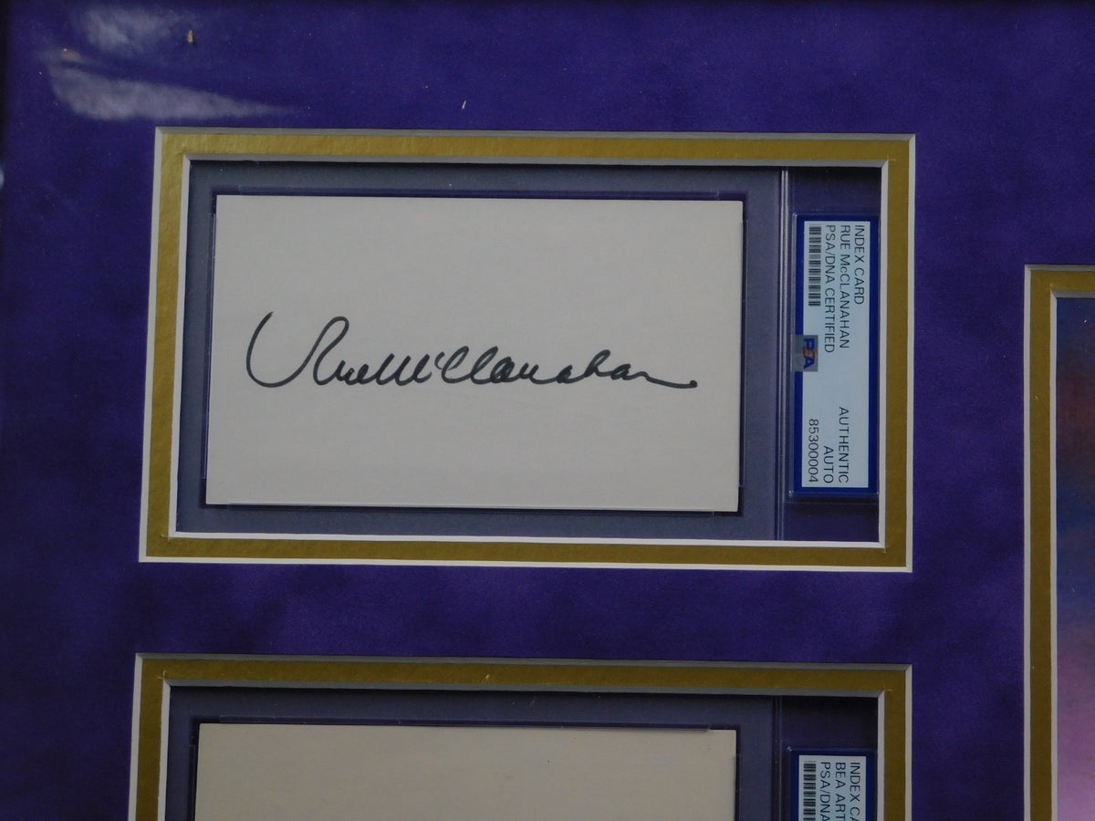 The Golden Girls Cast Signed Autographed Framed 3x5 White, Getty, Arthur PSA DNA