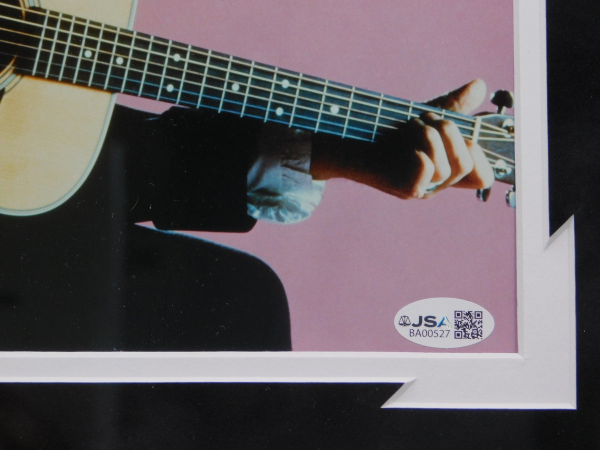 Johnny Cash Signed Autographed Framed 8x10 Photo JSA LOA
