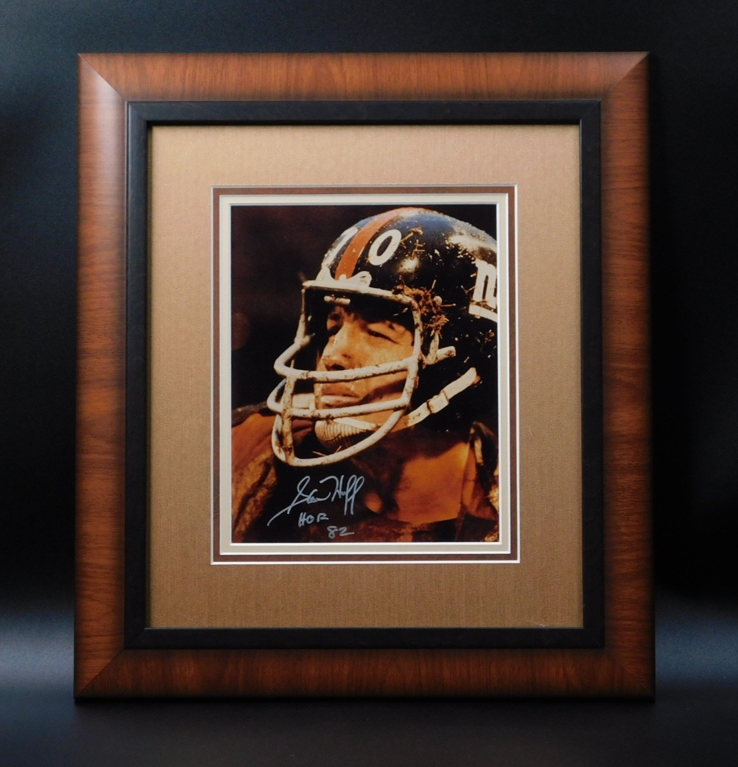 Sam Huff Signed Autographed Framed 8x10 Photo Inscribed JSA COA New York Giants