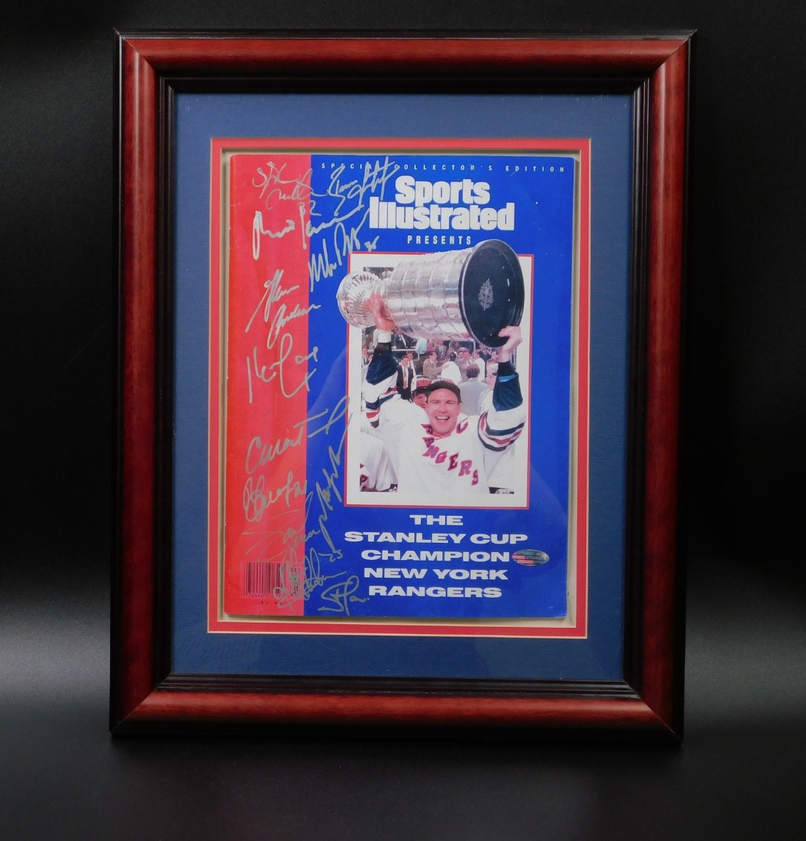 Rangers Team Signed Framed 1994 Stanley Cup Sports Illustrated Steiner COA