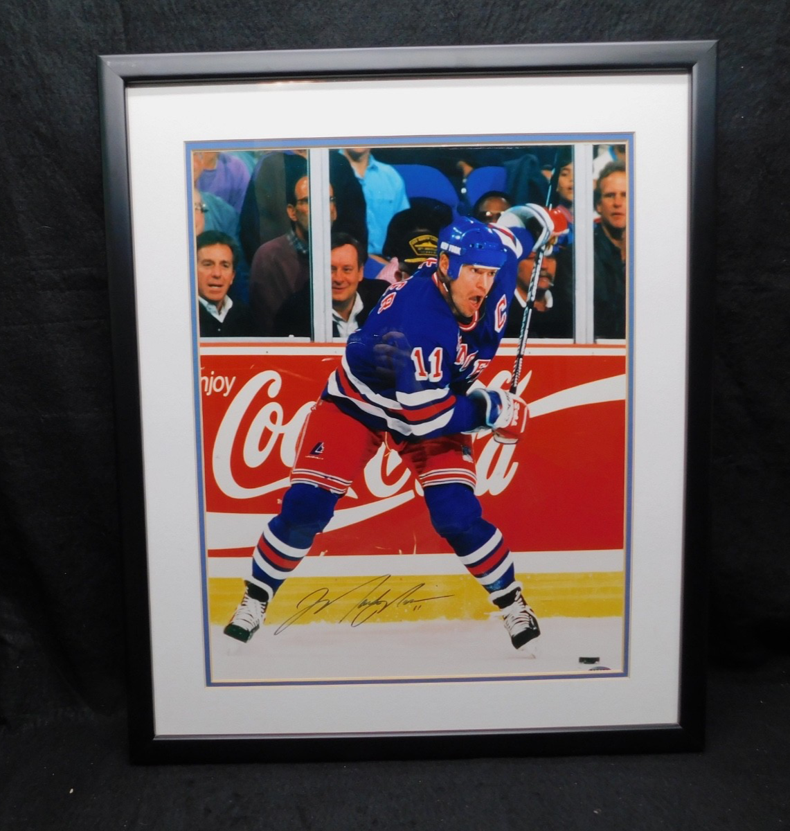 Mark Messier Autographed Signed Framed 16x20 Photo Steiner COA Rangers