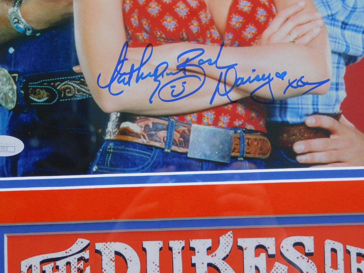 The Dukes Of Hazard Cast Signed Framed 11x14 Photo Schneider, Wopat,Bach JSA COA