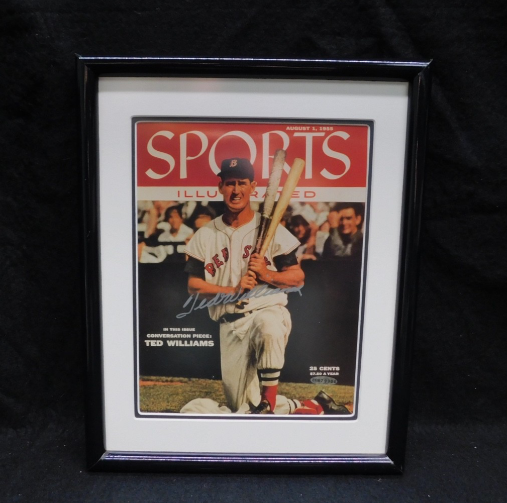 Share Ted Williams Signed Autographed Framed 8x10 Photo Steiner COA Red Sox