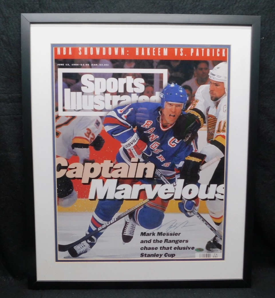 Mark Messier Signed Framed 16x20 Sports Illustrated Photo Steiner COA Rangers