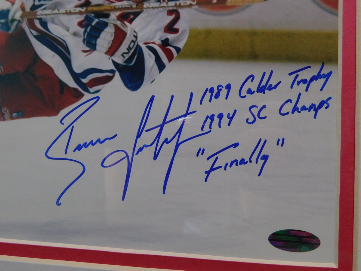 Brian Leetch Signed Framed 8x10 Photo Inscribed Steiner Rangers