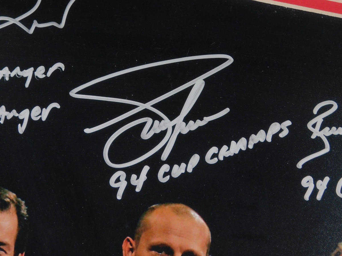 Messier Richter Leetch Graves Signed Inscribed Framed 16x20 Rangers Fanatics