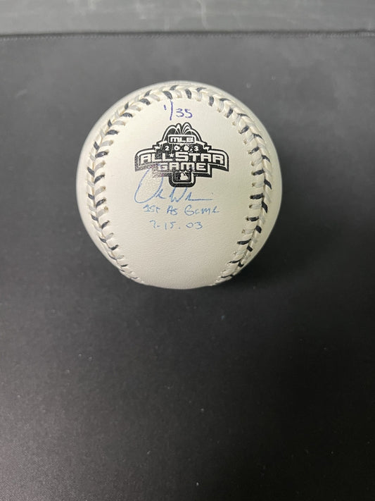 Vernon Wells Signed Autographed 2003 All Star Game Baseball Inscribed MLB COA