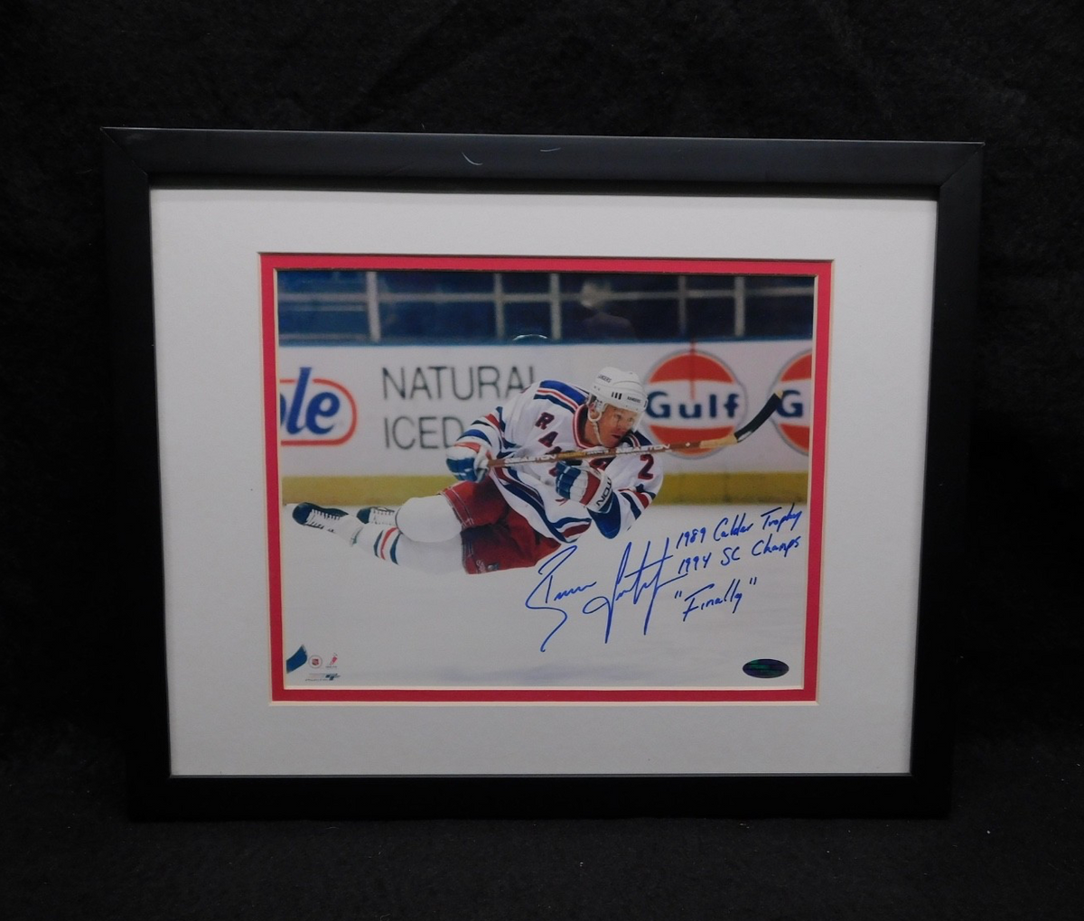 Brian Leetch Signed Framed 8x10 Photo Inscribed Steiner Rangers