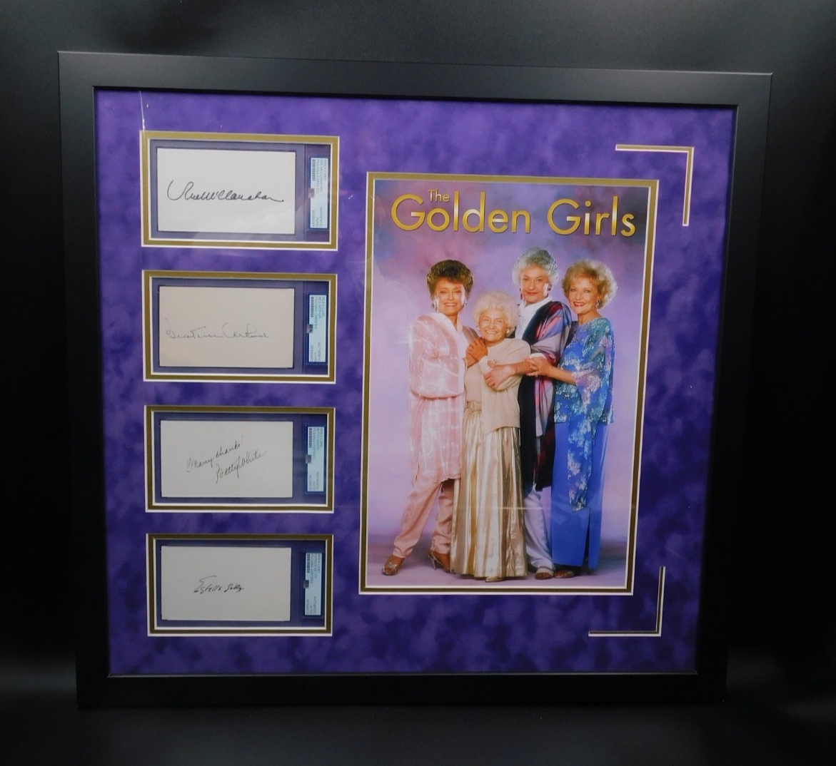 The Golden Girls Cast Signed Autographed Framed 3x5 White, Getty, Arthur PSA DNA