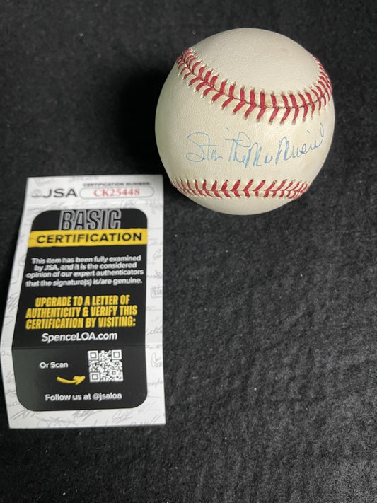 Stan "The Man" Musial Signed Autographed Official NL Bill White Baseball JSA COA