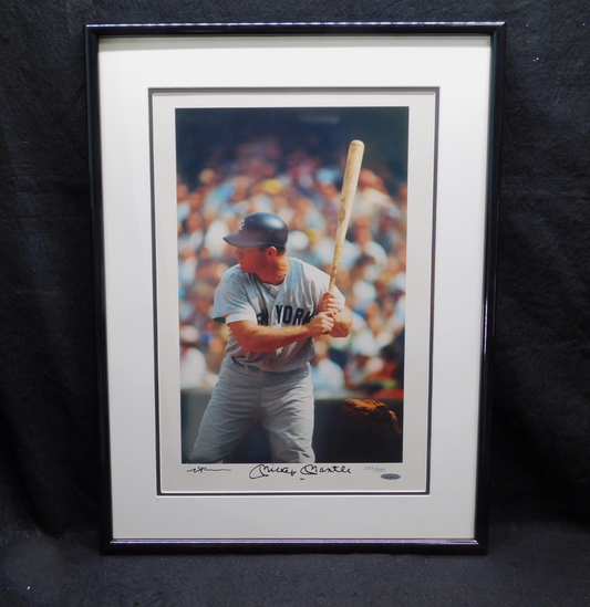 Mickey Mantle Signed Autographed Framed Neil Leifer Photo UDA COA Yankees