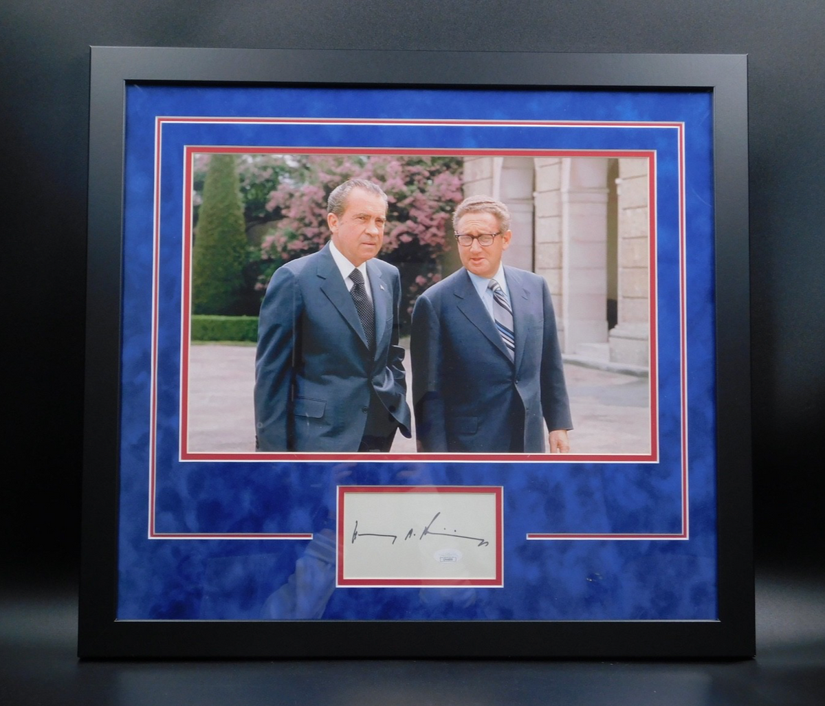 Henry Kissinger Signed Autographed Framed 11x16 Photo JSA COA Secretary Of State