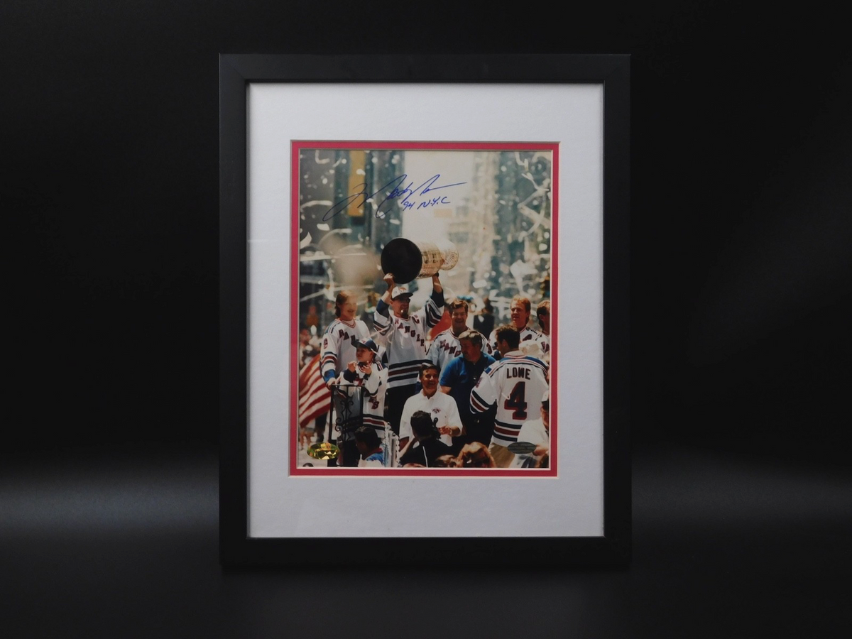 Mark Messier Signed Autographed Framed 8x10 Photo Inscribed Steiner COA Rangers